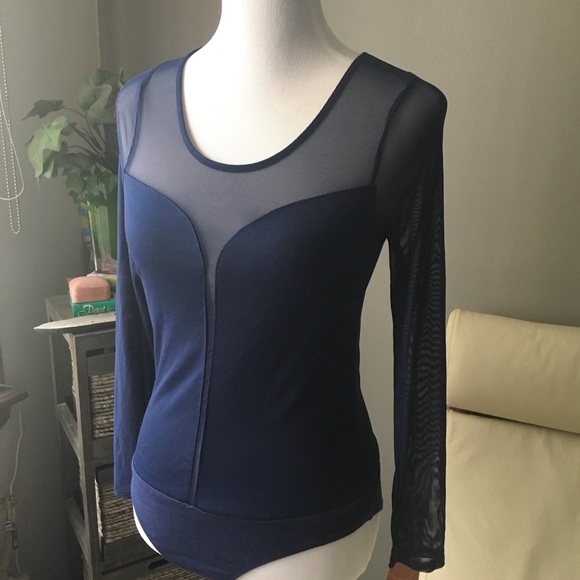 Tops - Sheer Bodysuit Tops - Sheer Bodysuit